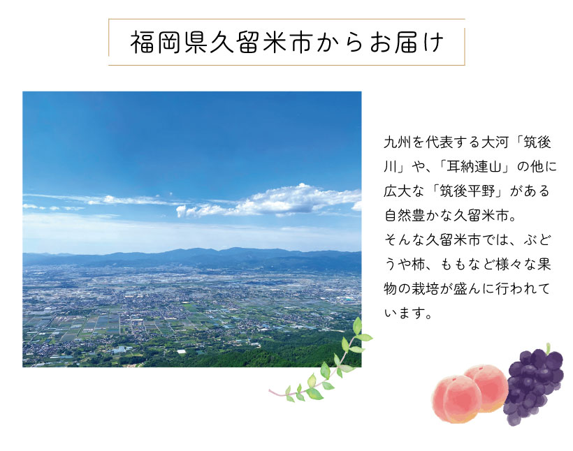 果物の名産地、福岡県久留米市から産地直送でお届け