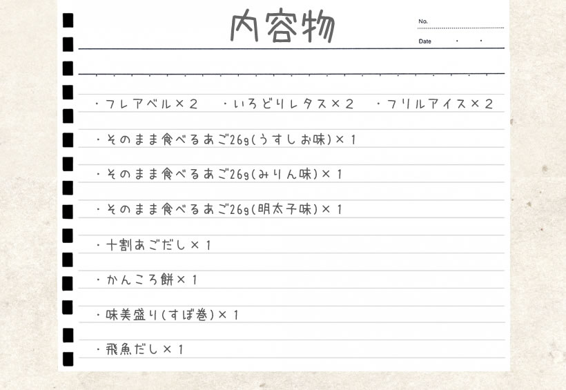 内容物